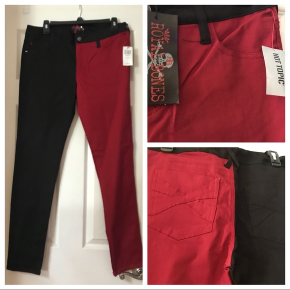 Royal Bones Denim - New Royal Bones Black and Red Jeans